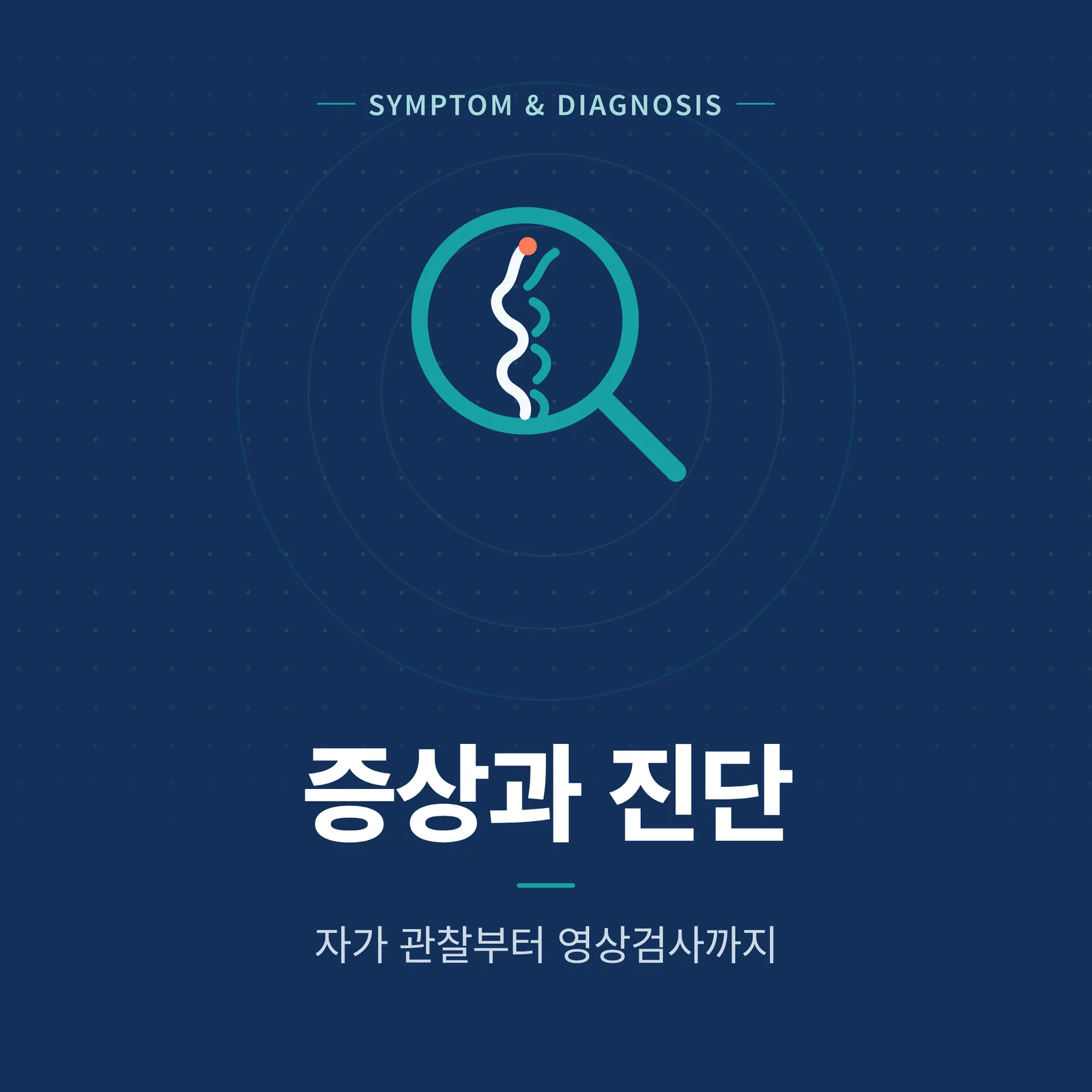 증상과 진단 카테고리 타일